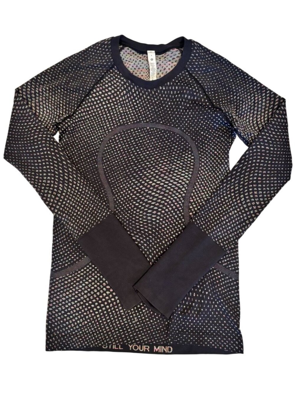 Lululemon Swiftly Tech 2.0 Long Sleeve Grid Warp Black Top 6